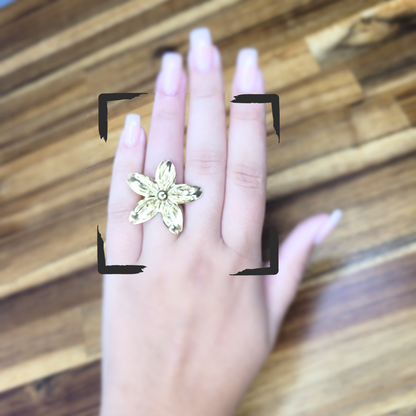 Bague fleur réglable