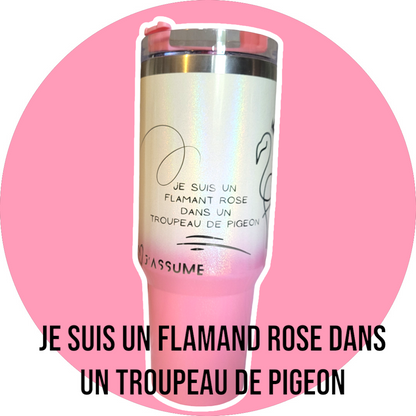 DEGRADE BLANC ROSE PAILLETTE